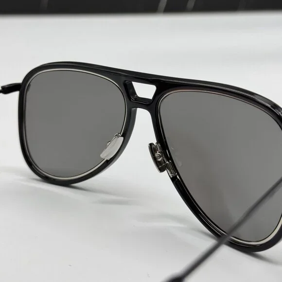 NEW SAINT LAURENT CLASSIC 11 RIM 002 BLACK AVIATOR SUNGLASSES SAINT LAURENT